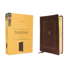 KJV Thompson ChainReference Bible Large Print Leathersoft Brown Red Le