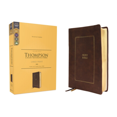 KJV Thompson ChainReference Bible Large Print Leathersoft Brown Red Le