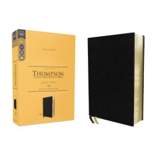 KJV Thompson ChainReference Bible Large Print Bonded Leather Black Red