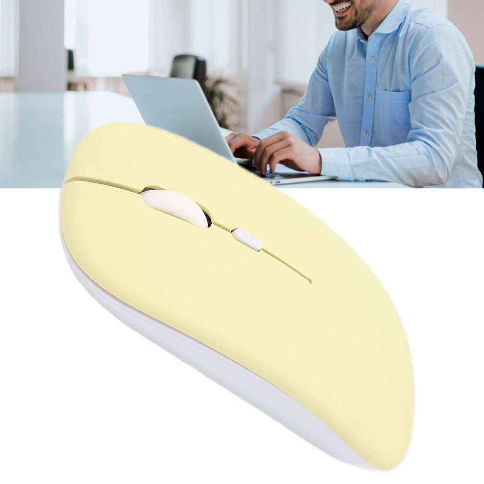 Cordless Smart Mini Mouse 3-Speed Dpi Adjustable Frosted, 10M Bluetooth Yellow 7901358242667