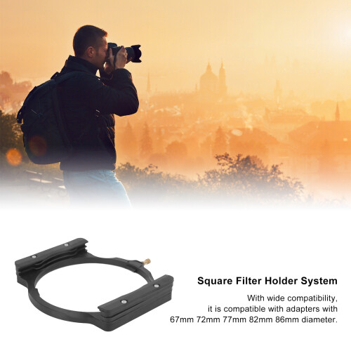 Zomei 100mm Square Filter Holder for 67-86mm Camera Lens Adapter Ring 2