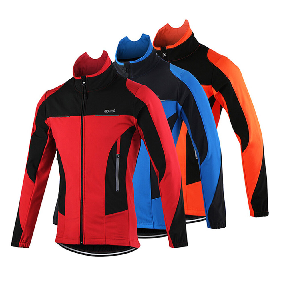 Men's Windproof Bicycle Jacket, Long Sleeve MTB Coat, Sizes S-XXL-image-OPC-PMRRNMK-NEW