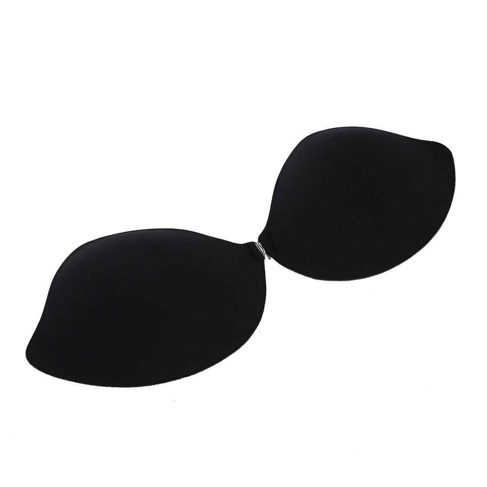 Black D Backless Silicone Push-Up Strapless Plunge Self-Adhesive Bra-image-OPC-PMRRS9B-NEW