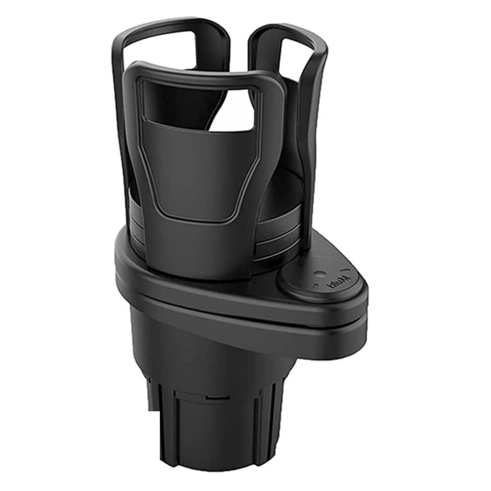 2In1 Rotatable Car Cup Holder With Extra Storage Compartments Black 5051358247635