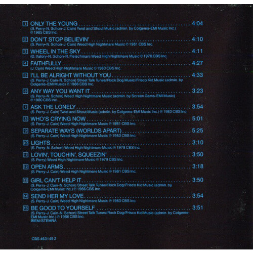 Journey - Journeys Greatest Hits [CD] 2