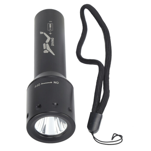 Lampe de plongée 18650 noire IPX6 20-50m LED 1