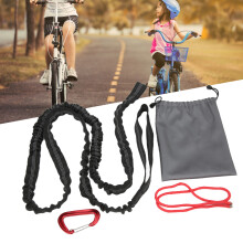 Durable Nylon Tow Rope 1.7-3m Elastic Damping Carabiner Black