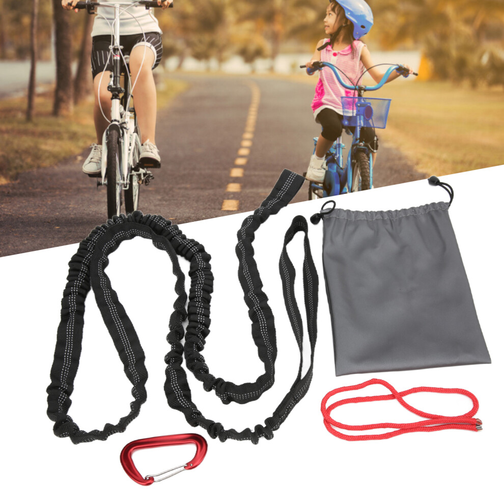 Durable Nylon Tow Rope 1.7-3M Elastic Damping Carabiner Black 7631358253638