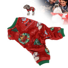 Costume de velours de Noël pour animal de compagnie, taille XL, doux et respirant