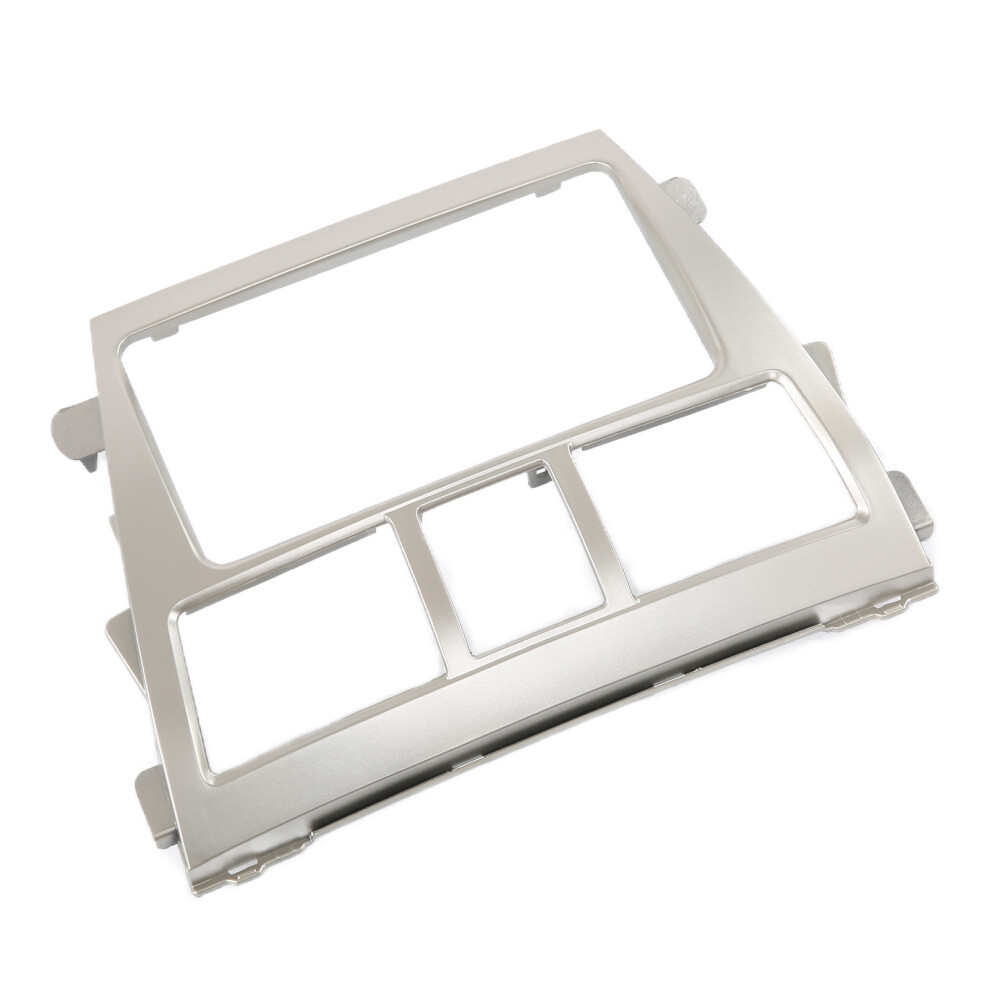 2Din Radio Fascia Panel Frame Dash Trim For Vios Belta Yaris Silver 4611358254630
