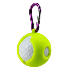 Silicone Golfs Balls Sleeve Single Ball Holder Clip With Hangable Metal Hook Protective Golf Ball Case Fits Standard Balls