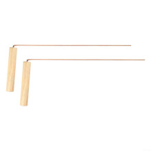 Pure Copper Divination Rods With Birch Wood Handles, 99.9% Copper Dowsing Probes For Water Finding And Mineral Detection
