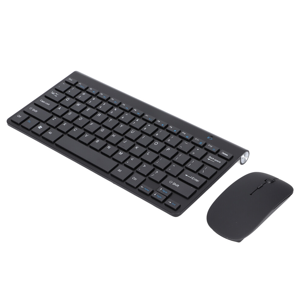 Wireless 2.4G Ultraslim Ergonomic Keyboard Mouse Combo For Notebook Black 7891358256248