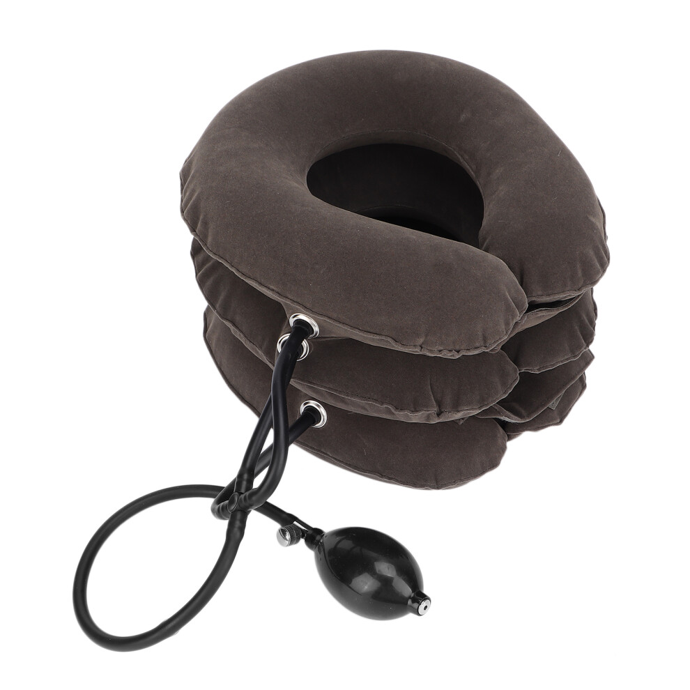 Gray Relieve Neck Pain With Inflatable Cervical Traction Device