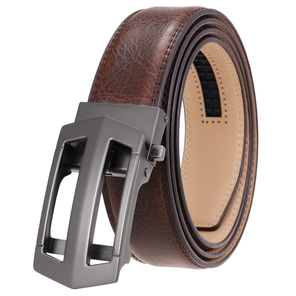 (Brown, 120) Stylish And Scratch-resistant Leather Ratchet Belts Suitable For Work-image-OPC-PMRSST7-NEW