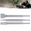 3Pcs Chisel Set for Electric Hammer Drill - Carbon Steel Round Handle 1