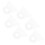 6pcs White Nylon Billiard Pockets, 7.2cm Web Diameter 16