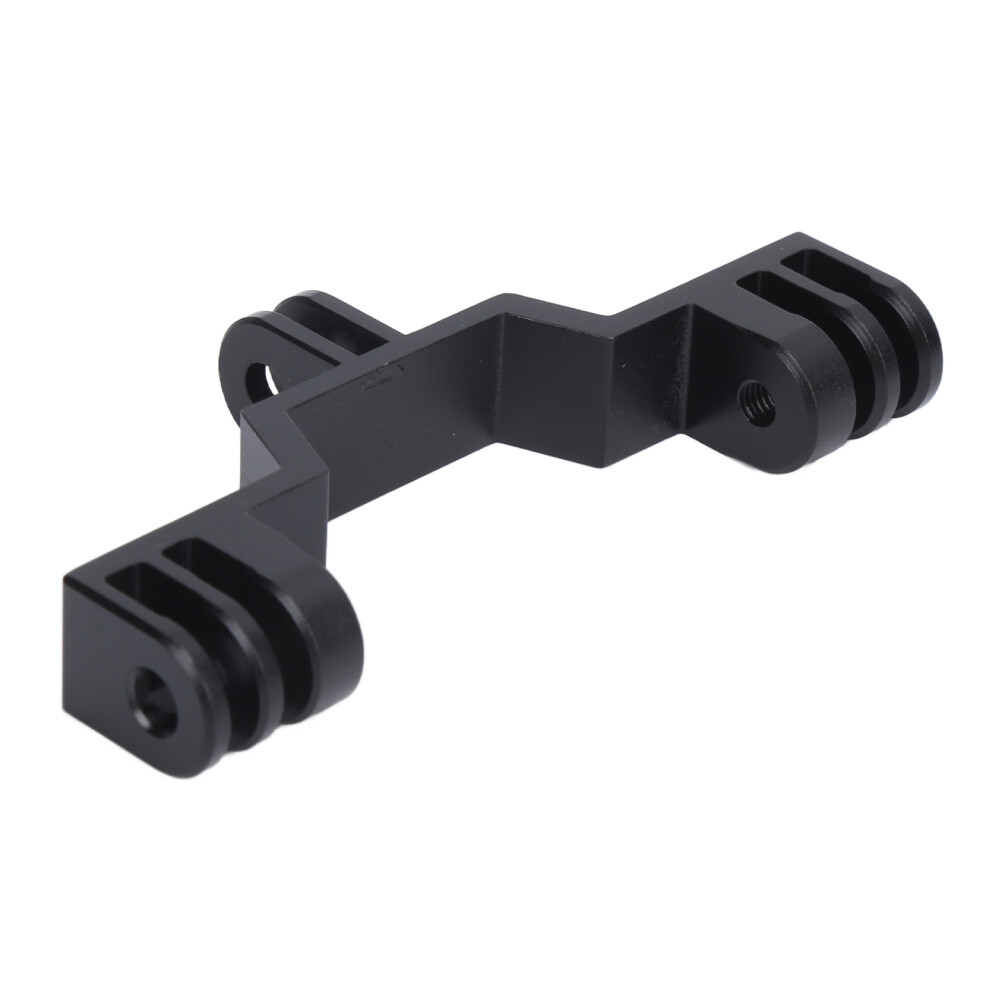 Dual Twin Head Motion Camera Mount Adapter Aluminum Alloy For Gopro, Black 7891358262096
