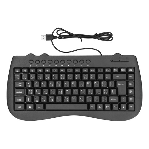 High-Quality 87-Key USB Keyboard KB-301B Durable Plastic Ergonomic Computer KB 1