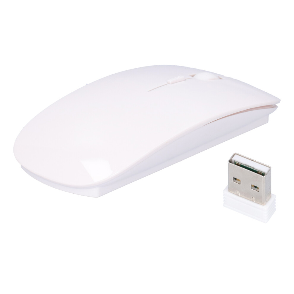 Wireless Slim 2.4G Portable Mouse with USB Receiver, White-image-OPC-PMRSXBD-NEW