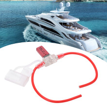 12AWG Waterproof Fuse Holder 31.5cm with 10A Reset Fuse for Cars & RVs