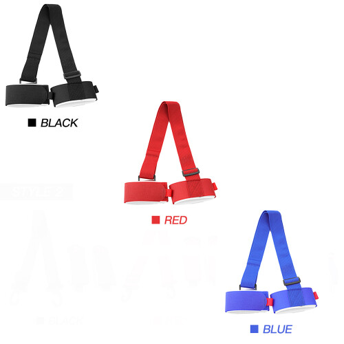 Cinturino portabastoncini da sci 57-107 cm Nero Rosso Blu 2