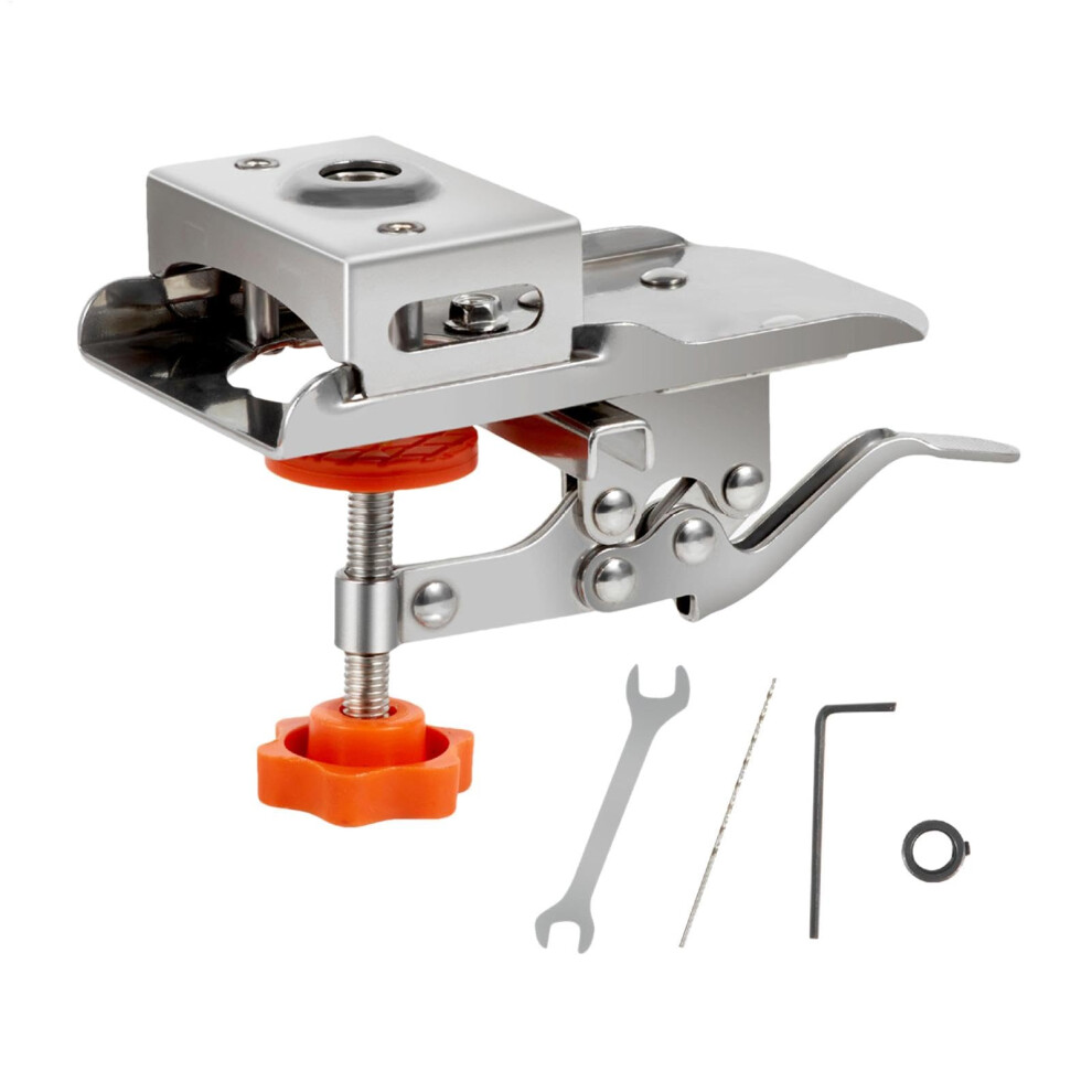 Cabinet Hinge Jig Precise Positioning Hinge Hole Punch Adjustable Quick Punch Cabinet Handle Jig Anti Slip Metal 9339159027431
