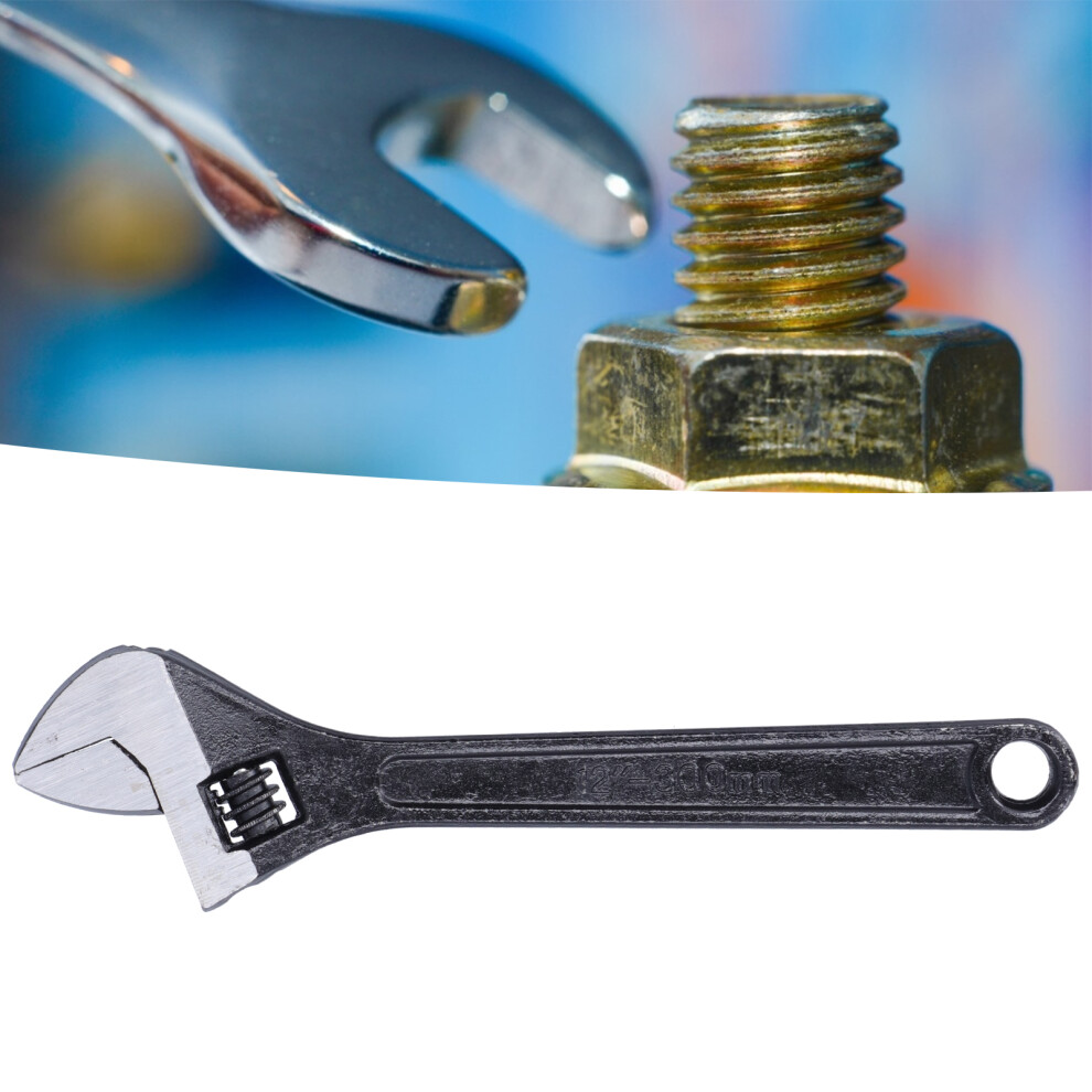 12In Adjustable Wrench, Ergonomic Metal Open End Spanner With Scale 3401358267232