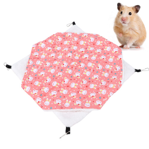 Hamac à double couche rose cartoon pour petits animaux