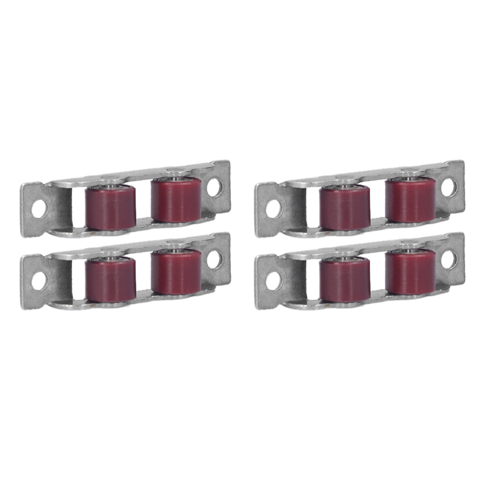 4Set Stainless Steel Nylon Window Pulley 14Mm Double Wheel Rollers 3191358268406