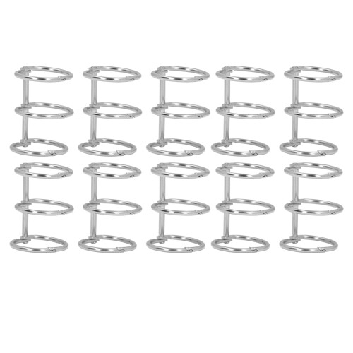 10 Stück 3-Ring-Metall-Loseblattbinder, Buchringe 1