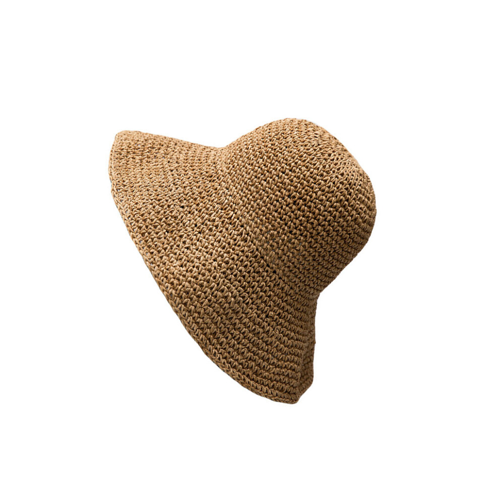 (Light Tan) Women Bucket Hat Fisherman Cap Folable Breathable Summer Decoration-image-OPC-PMRTCCR-NEW