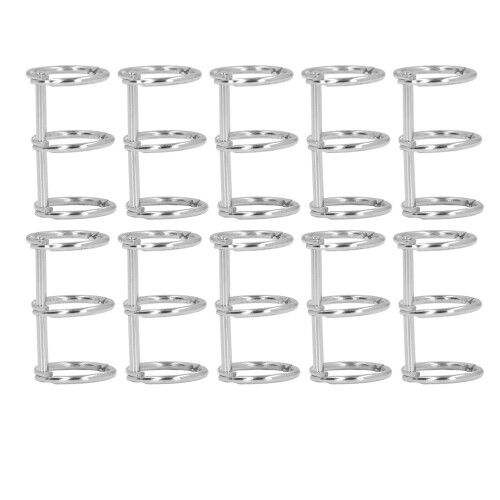 10 Stück 3-Ring-Metall-Loseblattbinder, Buchringe 1
