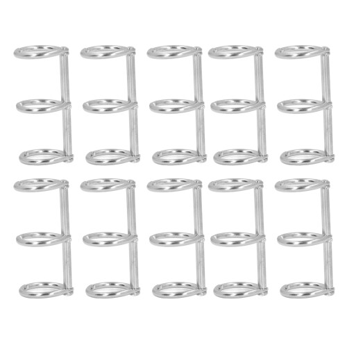 10 Stück 3-Ring-Metall-Loseblattbinder, Buchringe 2