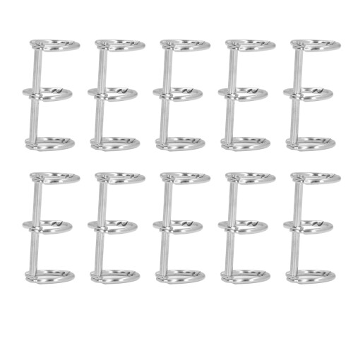 10 Stück 3-Ring-Metall-Loseblattbinder, Buchringe 1