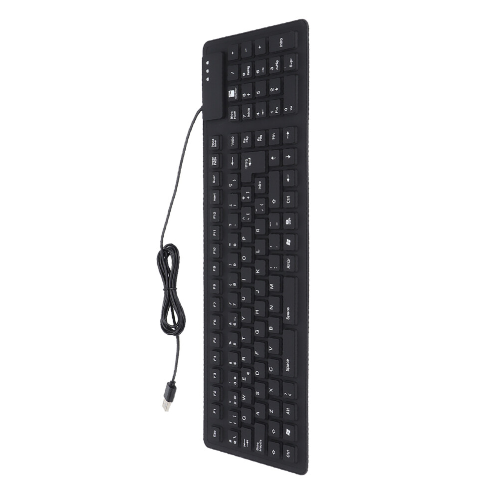 Waterproof Dustproof Usb Wired Foldable 108 Key Spanish Keyboard 7641358269720