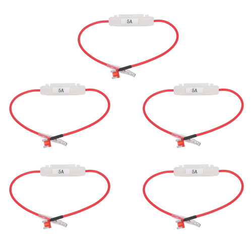 5 Stück Auto-Sicherungshalter-Anschluss, 10 A, 1