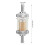 Motorrad-Kraftstofffilter 6 mm ABS Benzin-Schmutzfilter Silber 11
