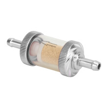 Motorrad-Kraftstofffilter 6 mm ABS Benzin-Schmutzfilter Silber