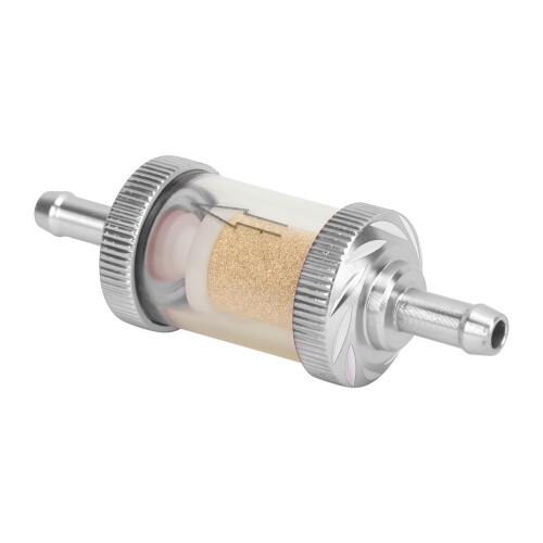 Motorrad-Kraftstofffilter 6 mm ABS Benzin-Schmutzfilter Silber