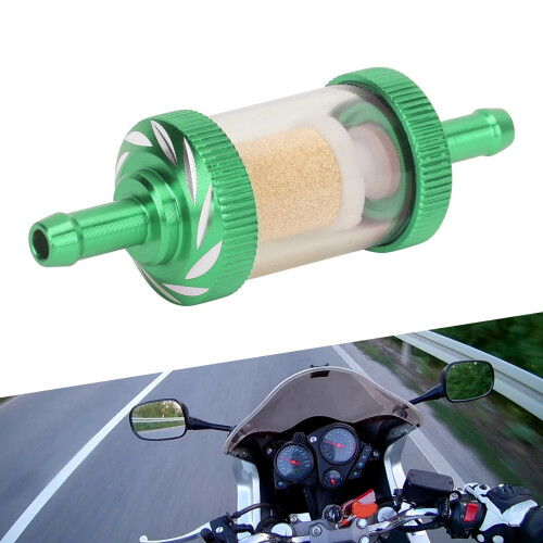 Motorrad Kraftstofffilter ABS 6 mm Grüner Benzin-Schmutzfilter 2