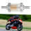 Motorrad-Kraftstofffilter 6 mm ABS Benzin-Schmutzfilter Silber 7