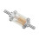 Motorrad-Kraftstofffilter 6 mm ABS Benzin-Schmutzfilter Silber 12