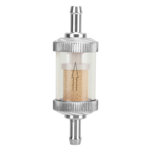 Motorrad-Kraftstofffilter 6 mm ABS Benzin-Schmutzfilter Silber 1