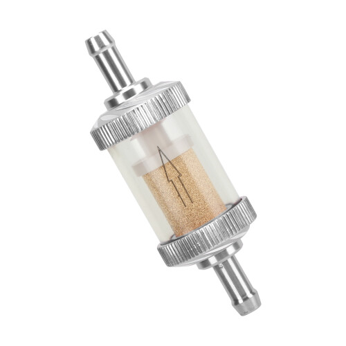 Motorrad-Kraftstofffilter 6 mm ABS Benzin-Schmutzfilter Silber 2