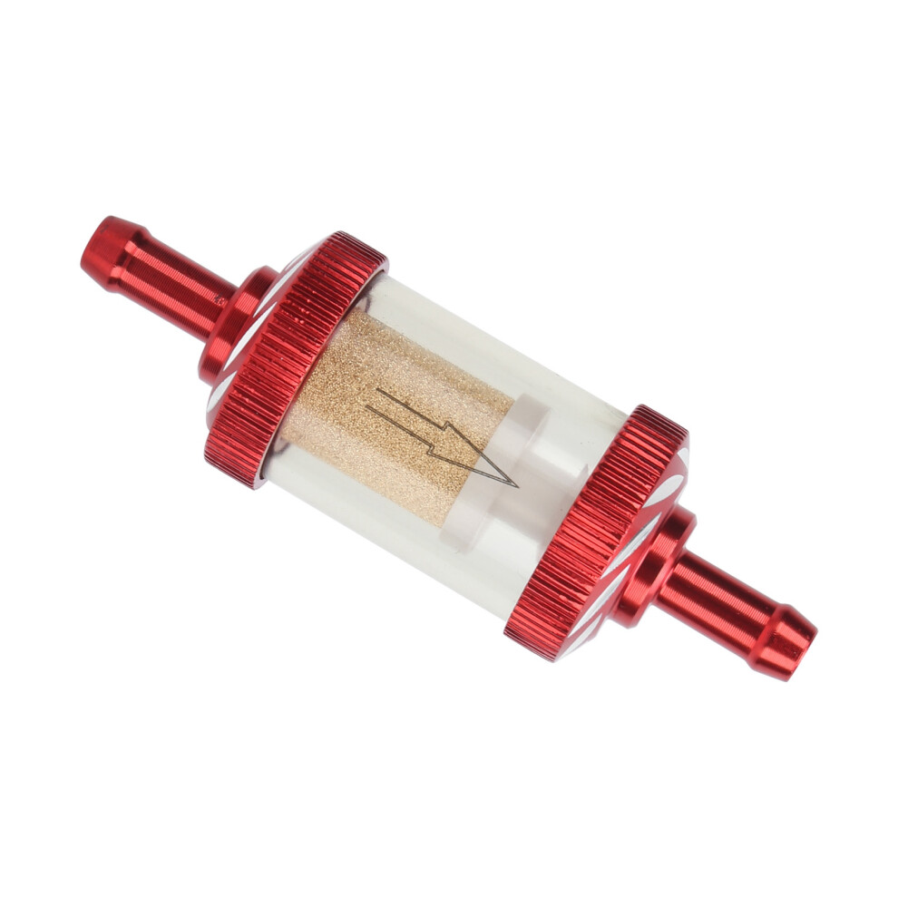 Abs 6Mm Motorcycle Fuel Gasoline Filter Heat Resistant For Bike Red 7891358270268