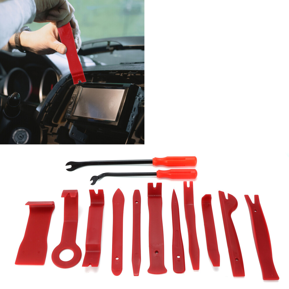 13Pcs Car Audio Removal Tool Kit Disassembly Pry Bars Red 7901358270370
