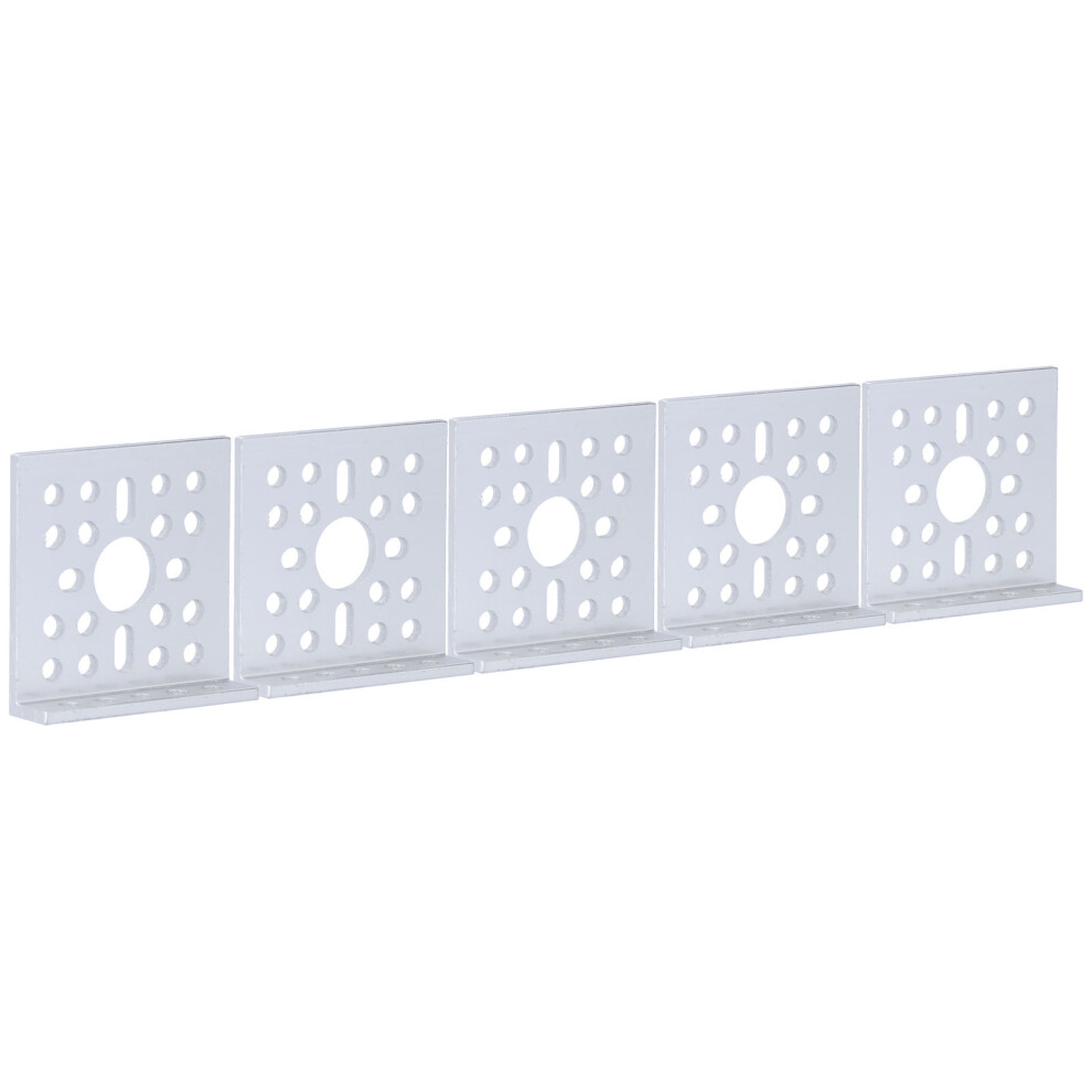 5Pcs Aluminum Alloy L Shape Brackets 48X12mm For Robots & Diy Projects 7631358271601