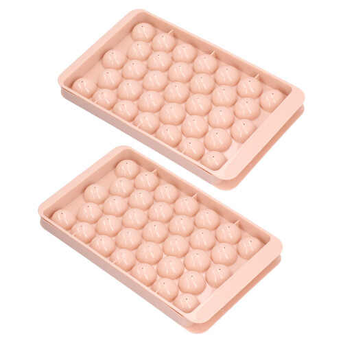 2 Stück 33-Gitter Pink ABS Eiswürfelformen 10,2 oz DIY Eisbälle Maker 1