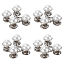 16Pcs Durable Button Pins Set – Reusable Plastic &amp; Steel Small Pearl